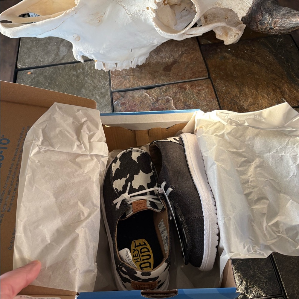 Hey Dude Canvas Shoes in Black & White Camo